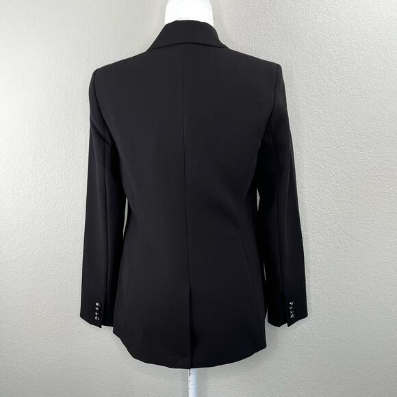 Elie Tahari Black Single Breasted One Button Peak Lapel Blazer Jacket NWT Size 4 - Picture 2 of 14